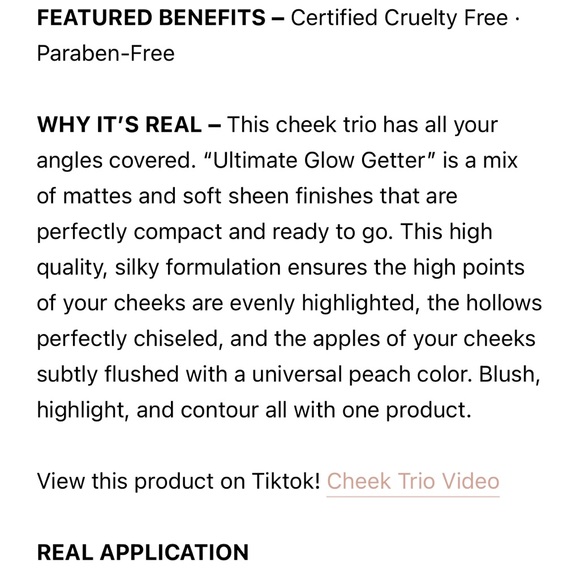 🆕REALHER ULTIMATE GLOW GETTER CHEEK TRIO PALETTE 🎨 - Picture 4 of 10